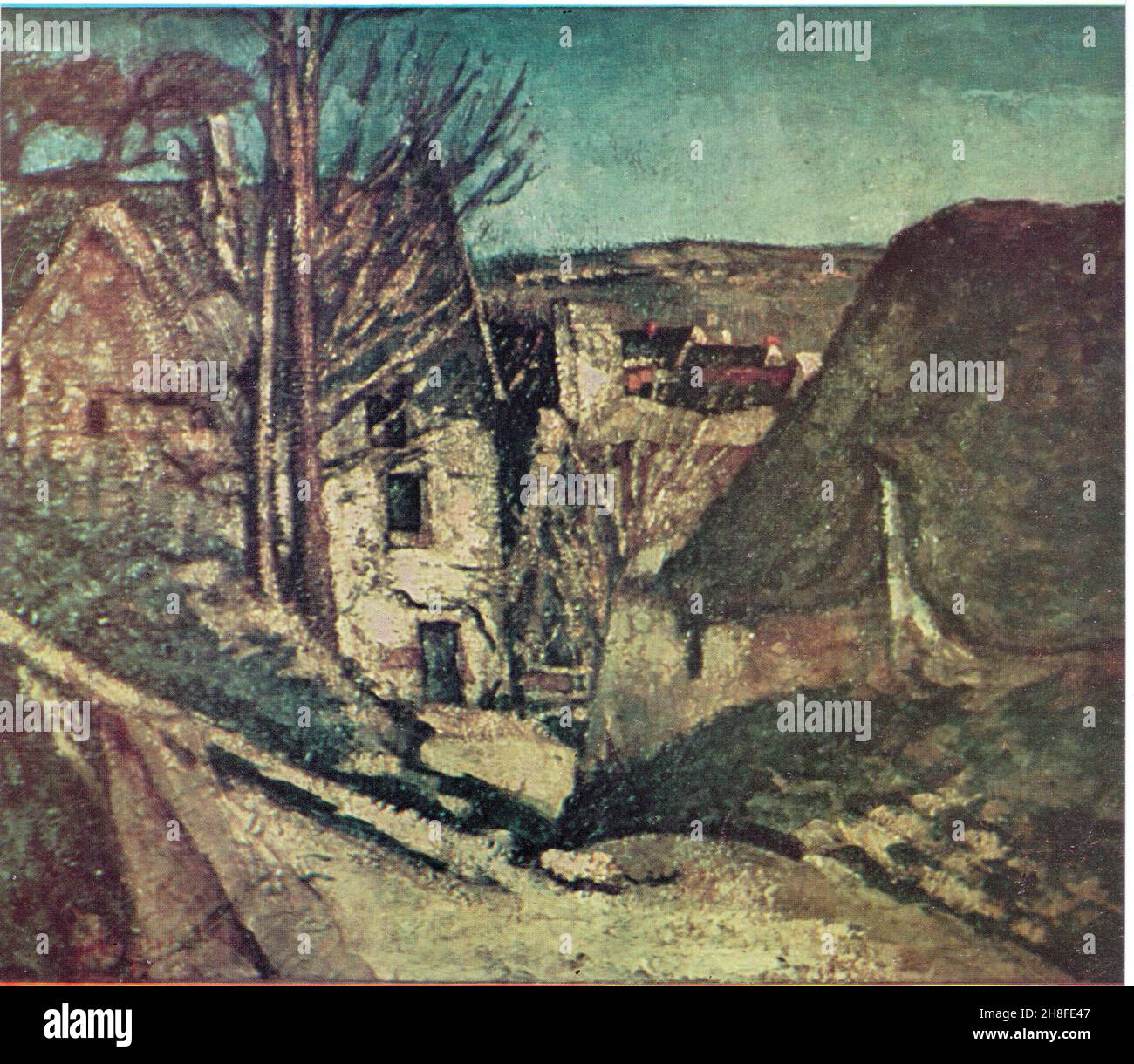 Cézanne. La maison du pendu. Paysage des environs de Pontoise Stock Photo