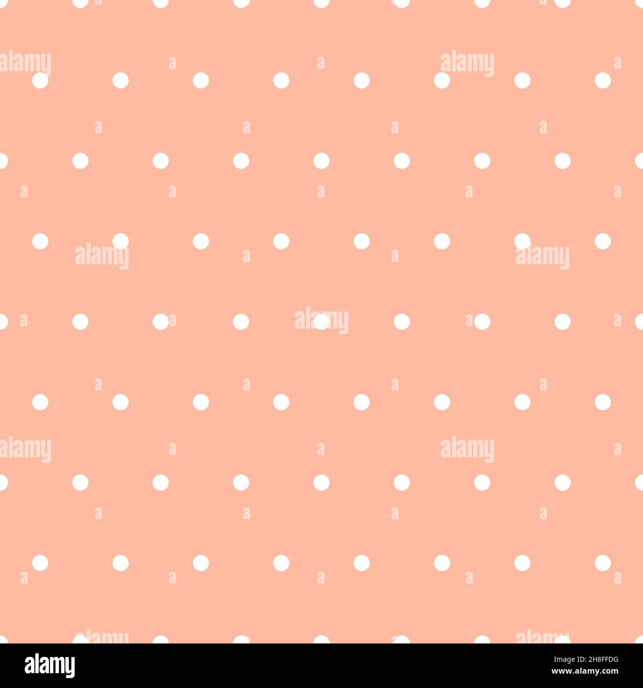 Seamless pattern. Pink background with white dots . Vector illustration ...