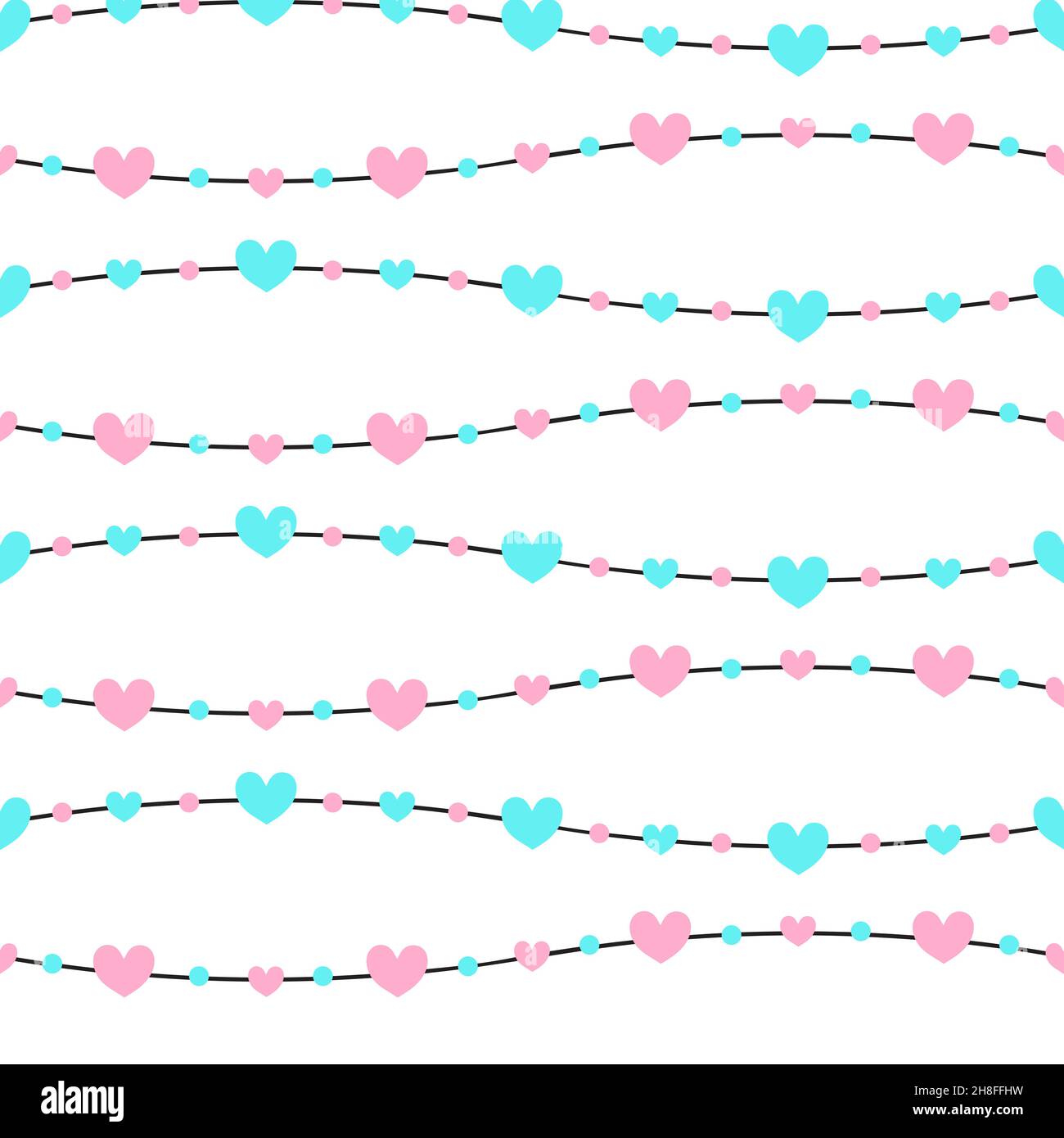 Seamless pattern with hearts . Vector illustration Stock Vector Image ...
