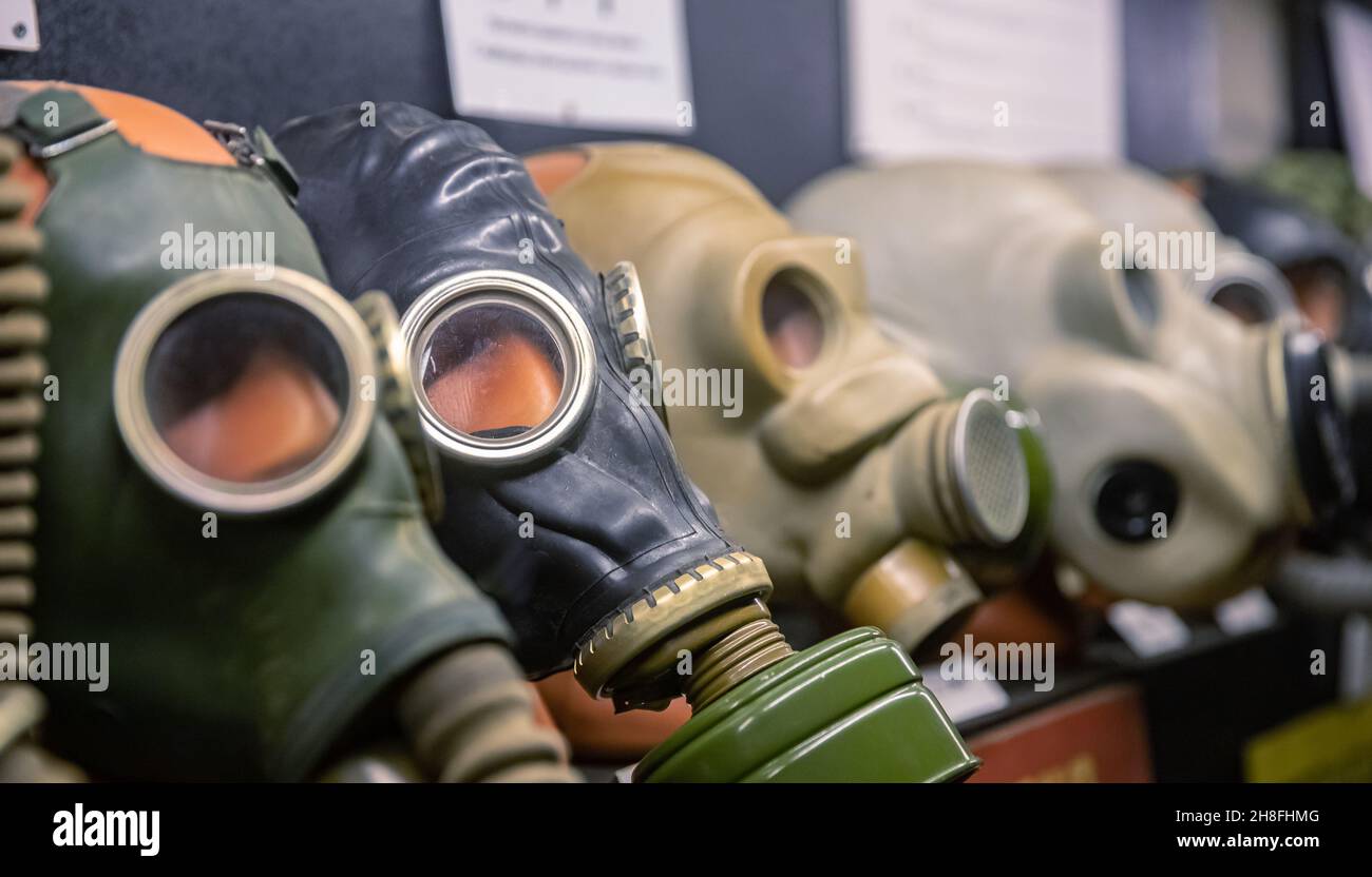 World war gas mask warning hi-res stock photography and images - Alamy