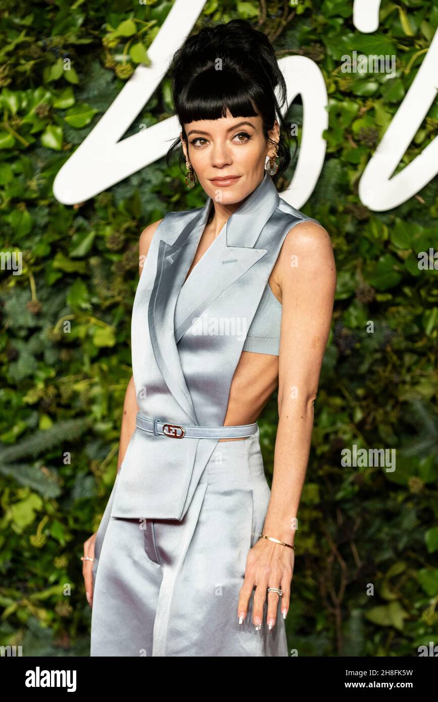 Lily Allen attends The Fashion Awards 2021 at Royal Albert Hall. London