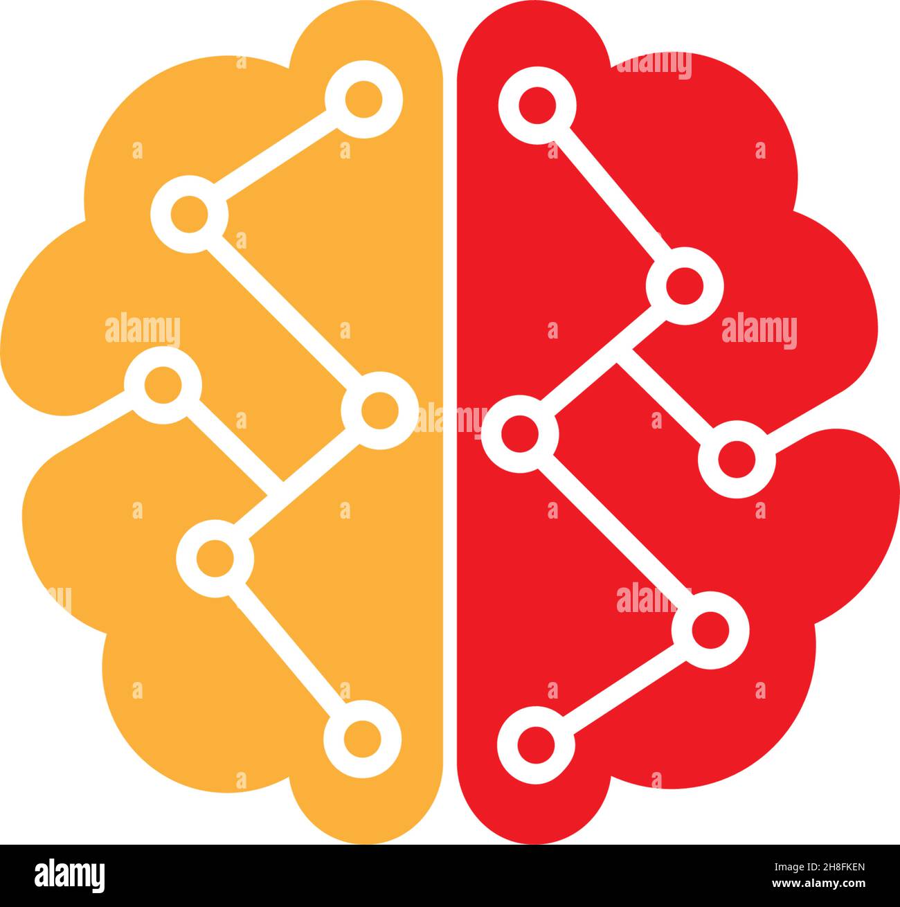Brain Logo vector icon Template illustration Stock Vector