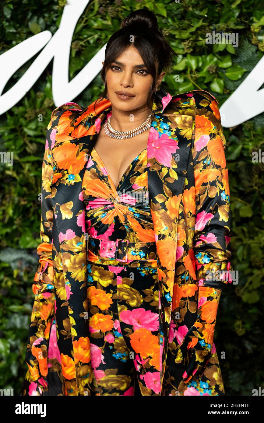 Priyanka Chopra attends The Fashion Awards 2021 at Royal Albert Hall. London, UK. 29/11/2021 Stock Photo