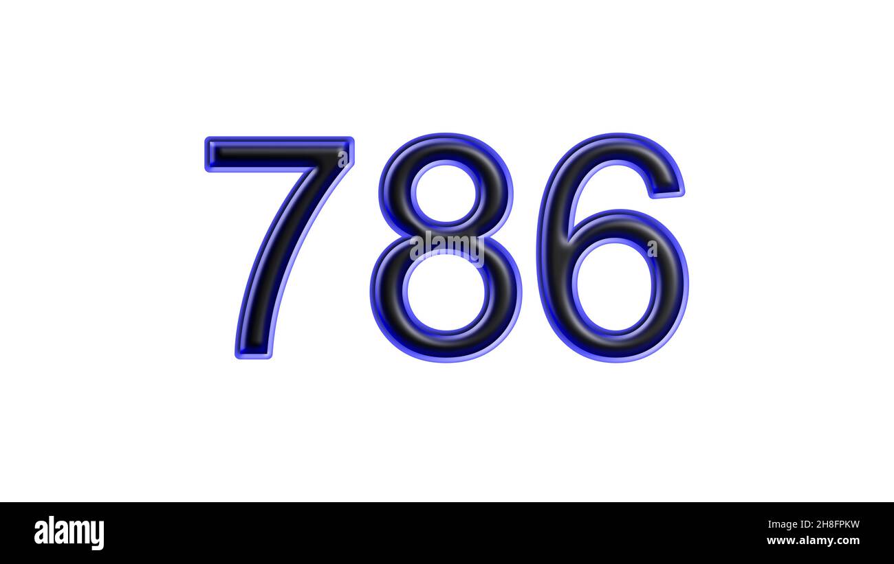 3d number 786 Cut Out Stock Images & Pictures - Alamy