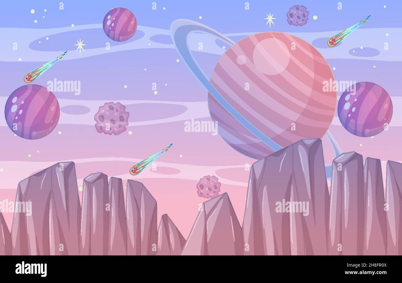 Fantasy Galaxy Space Background illustration Stock Vector Image & Art ...