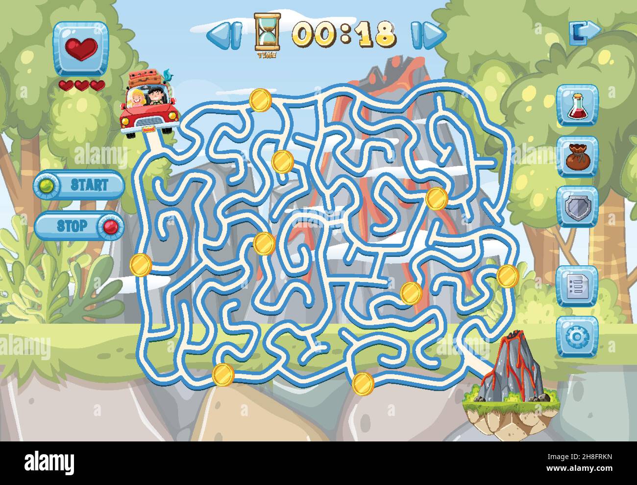 Maze game template for kid illustration Stock Vector Image & Art - Alamy