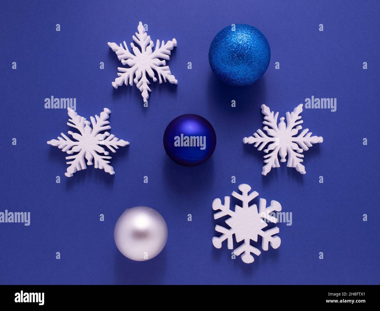 Christmas background with paper snowflake with soft shadows on light ...