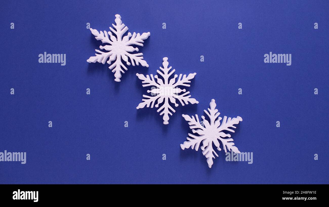 Christmas background with paper snowflake with soft shadows on light ...