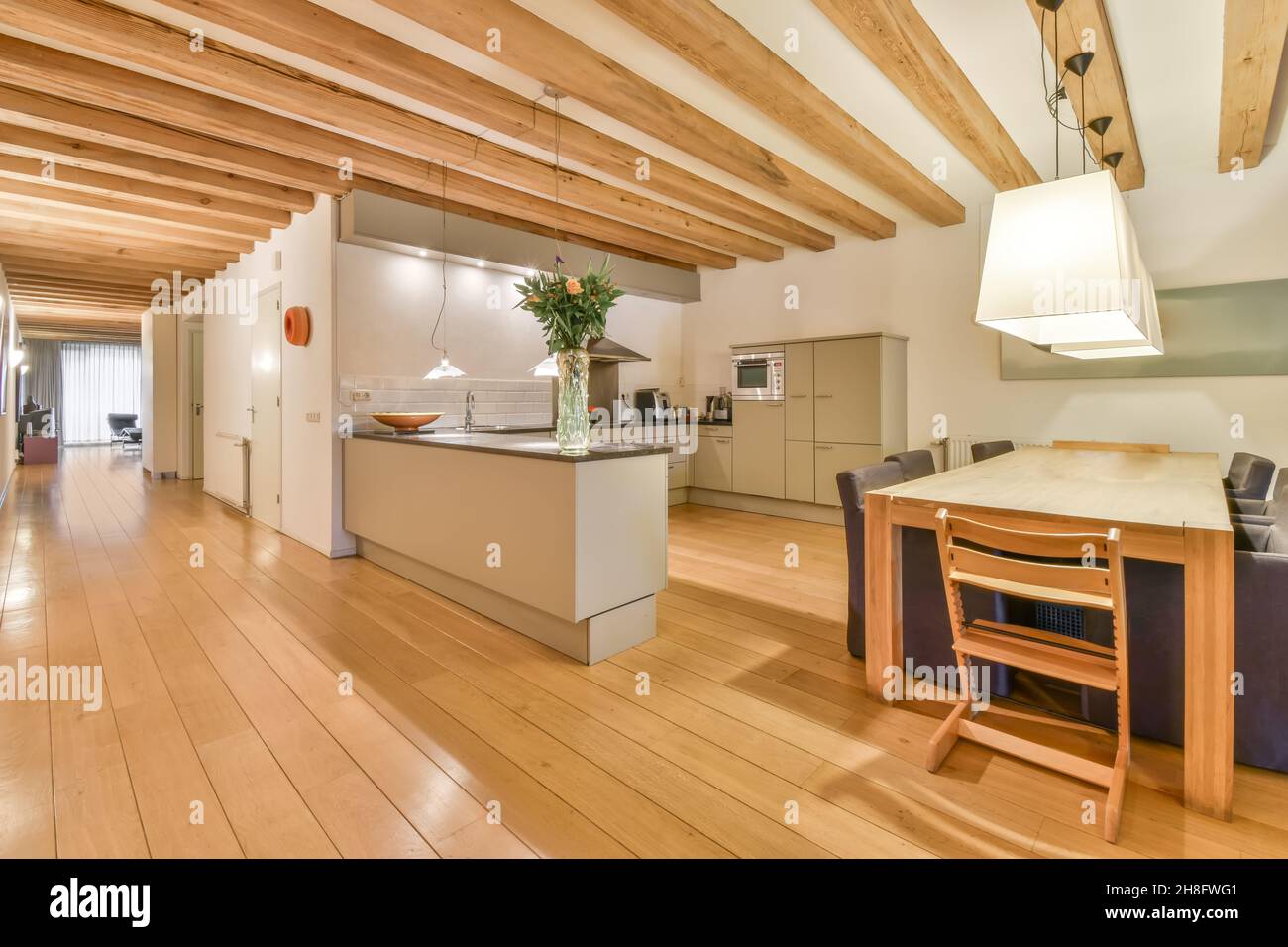 Stylish interior design of a modern kitchen Stock Photo - Alamy
