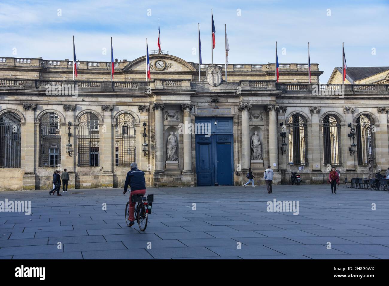 Bordeaux, France - 8 Nov, 2021: Hotel de Ville (Town Hall), Bordeaux, UNESCO World Heritage Site, Gironde, Aquitaine, France Stock Photo