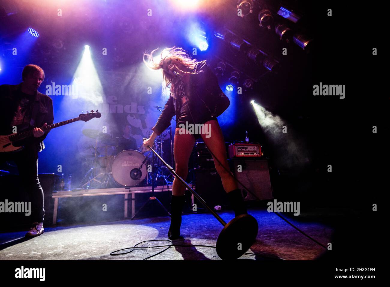 Malmoe, Sweden. 27th. November, 2021. The Swedish indie rock band The Sounds performs a live concert at Kulturbolaget in Malmoe. Here vocalist Maja Ivarsson is seen live on stage. (Photo credit: Gonzales Photo - Joe Miller). Stock Photo