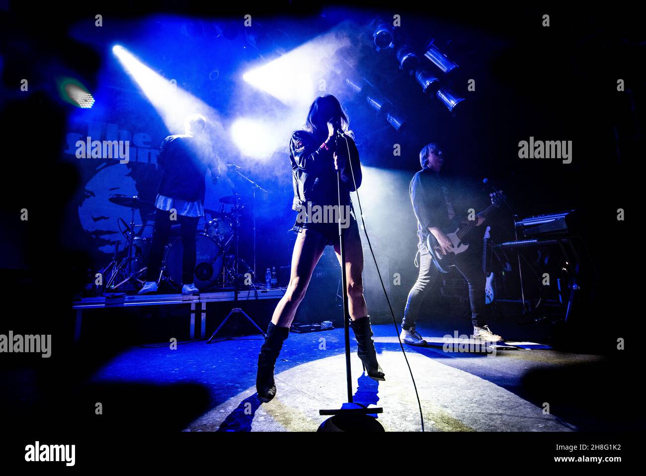 Malmoe, Sweden. 27th. November, 2021. The Swedish indie rock band The Sounds performs a live concert at Kulturbolaget in Malmoe. Here vocalist Maja Ivarsson is seen live on stage. (Photo credit: Gonzales Photo - Joe Miller). Stock Photo