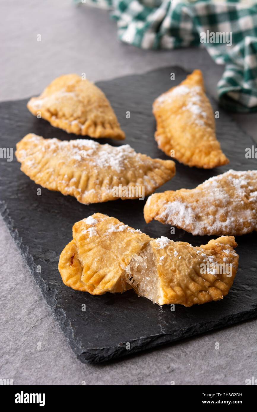Typical spanish sweet stuffed pastry hi-res stock photography and ...