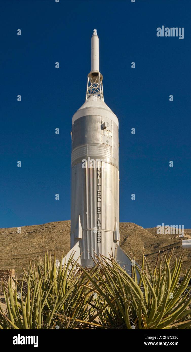Little Joe II rocket at Museum of Space History in Alamogordo, New Mexico, USA Stock Photo
