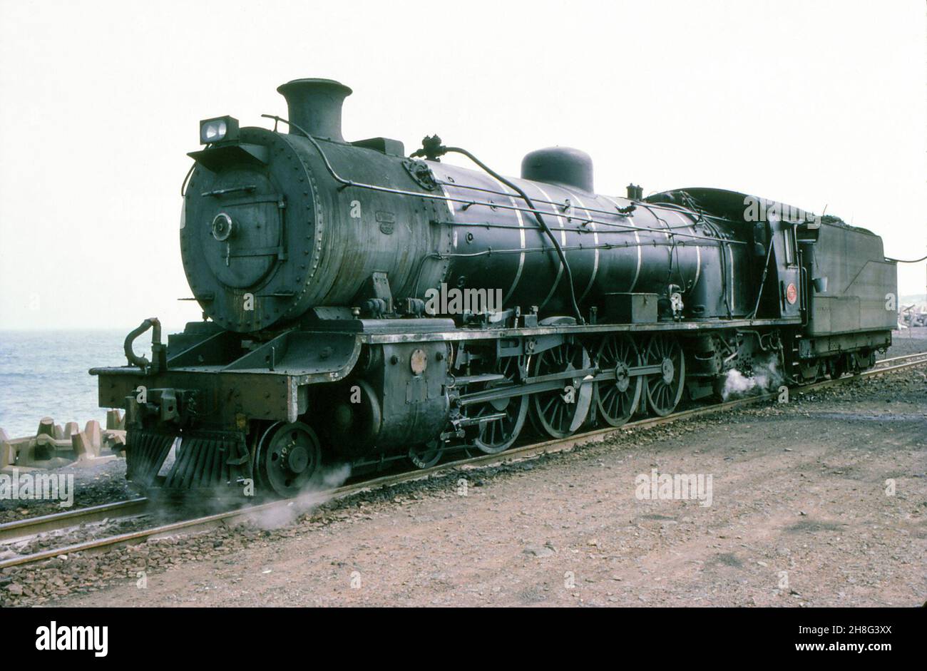 East London, South Africa. Steam engine, locomotive, working on the docks, October 1978 Stock Photo