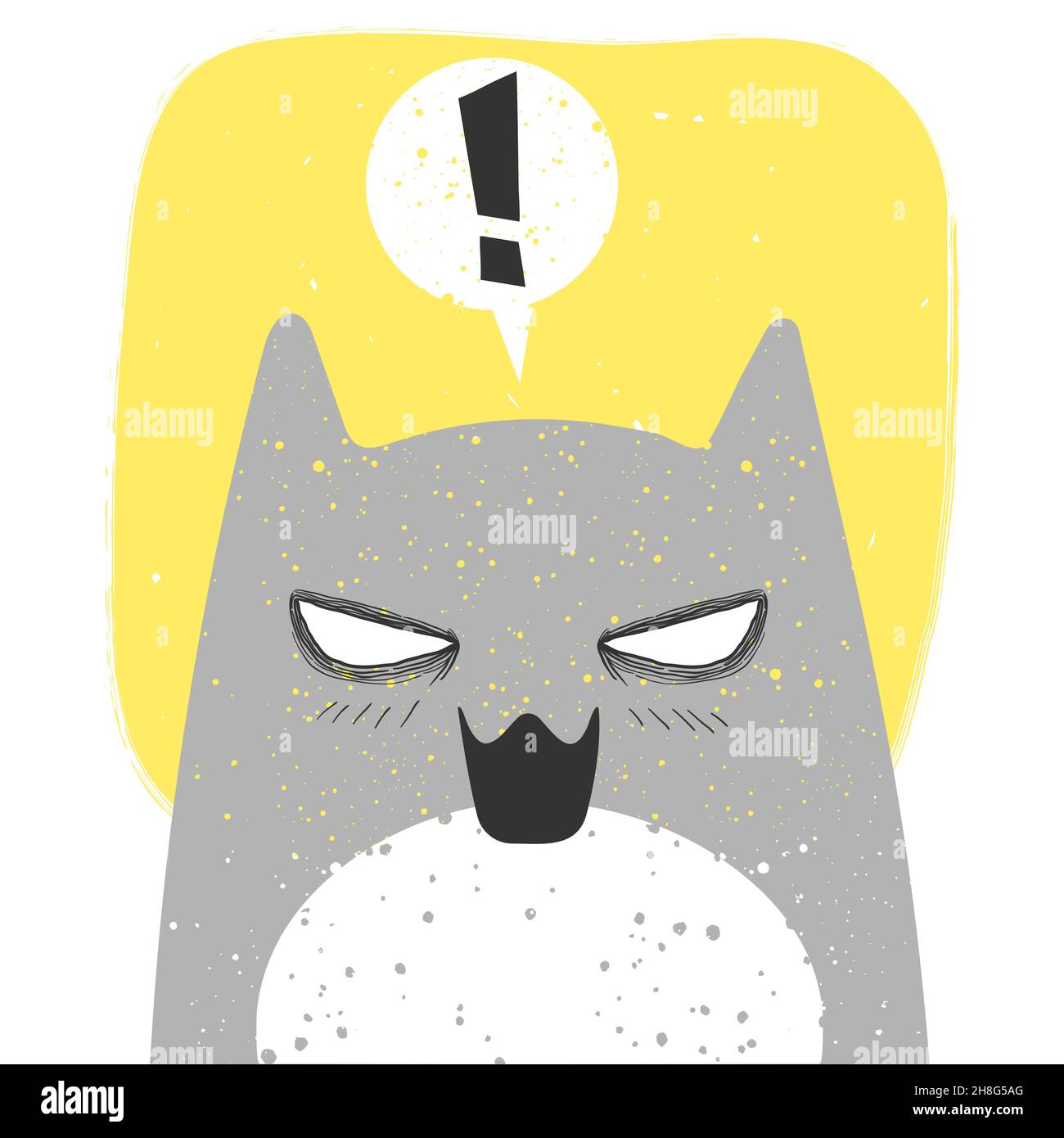 black cat angry face cartoon cute 14319053 PNG