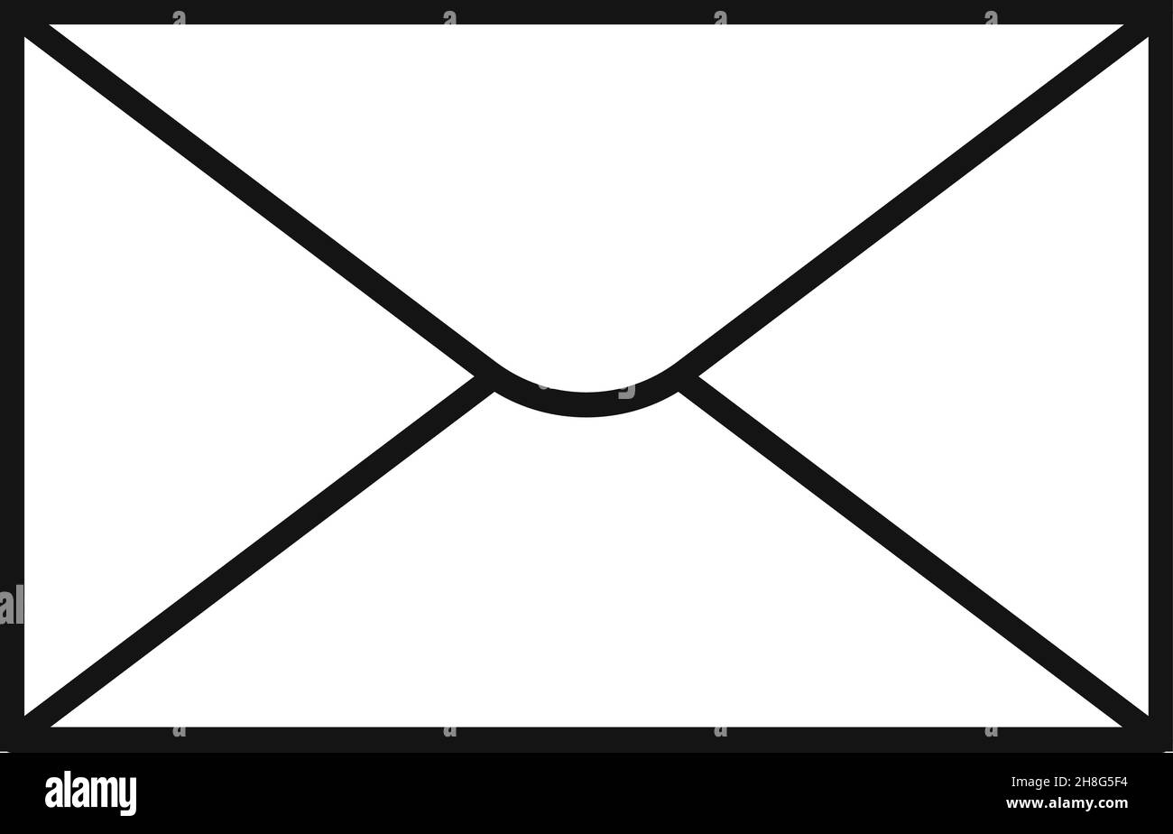 mail icon vector black