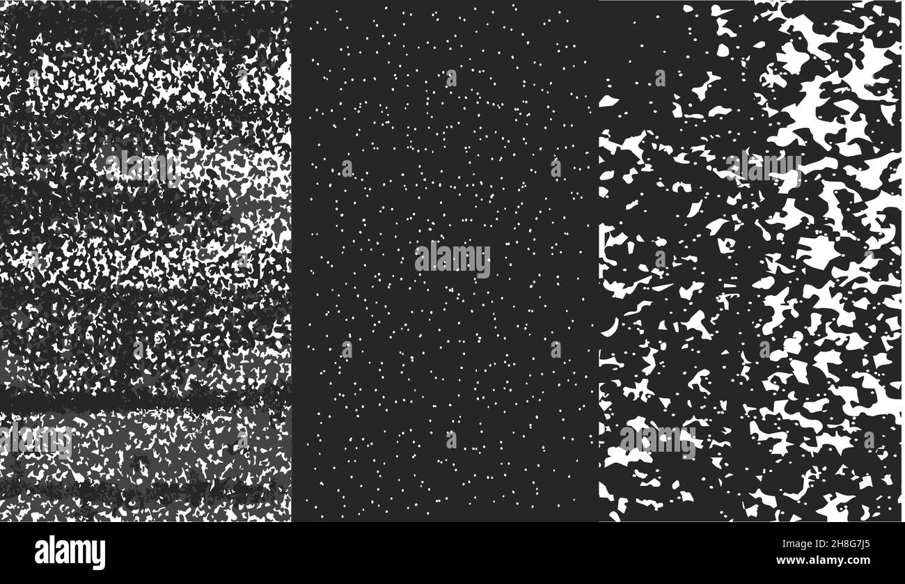 Three different black and white texture vector. Camouflage, Stippled ...