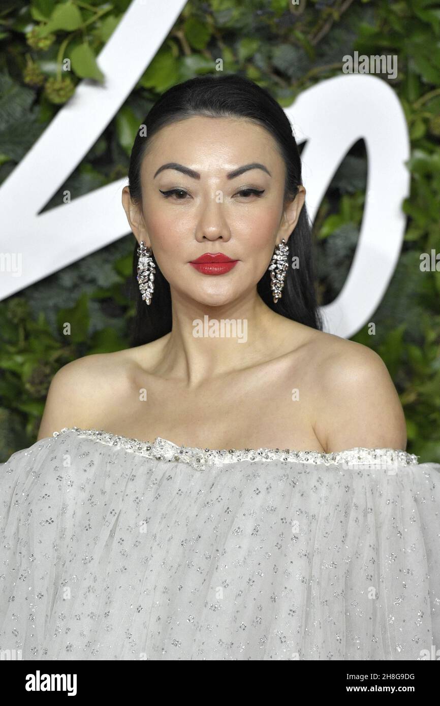 Jessica Wang attending The Fashion Awards 2021 at the Royal Albert Hall ...