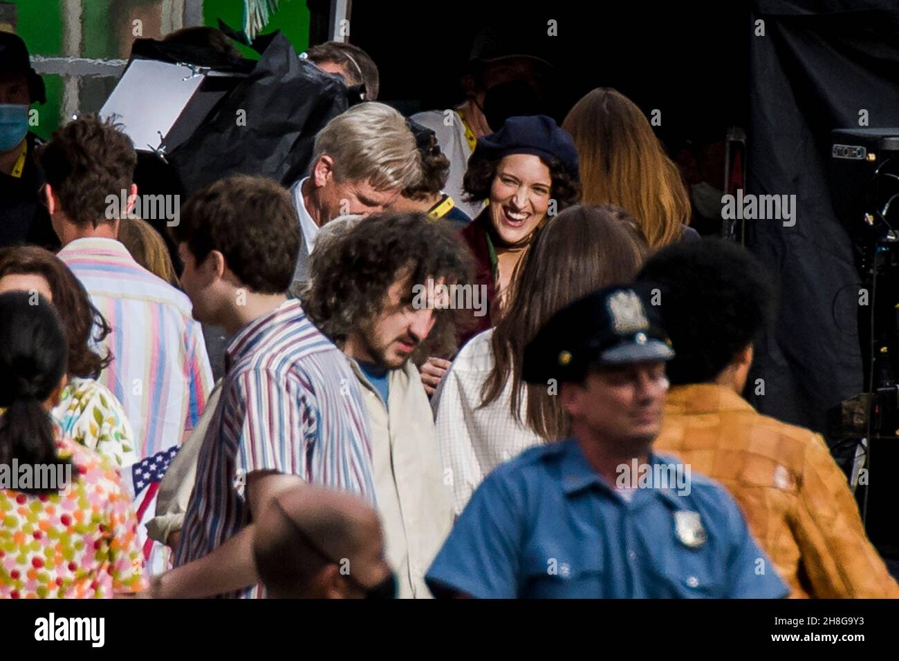 Harrison Ford's double and Phoebe WallerBridge are spotted on set in