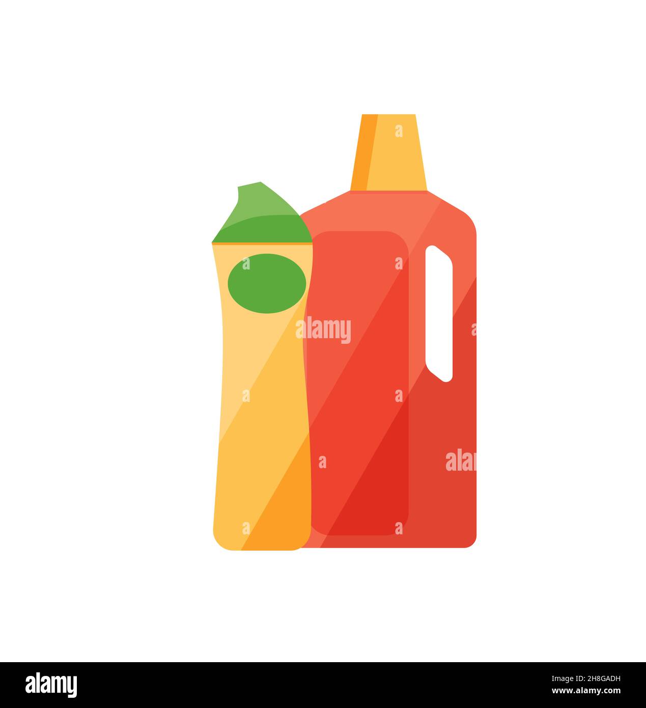 Assorted cleaning items set. Cleaning accessories flat style. Eps 10 Stock Vector
