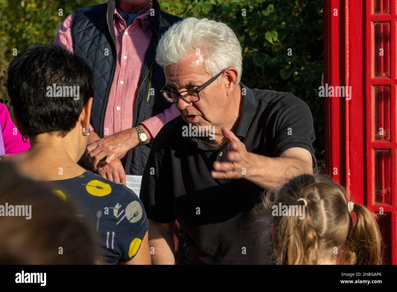 Poet Ian McMillan at a mini poetry festival in Great Glemham a Suffolk village Stock Photo