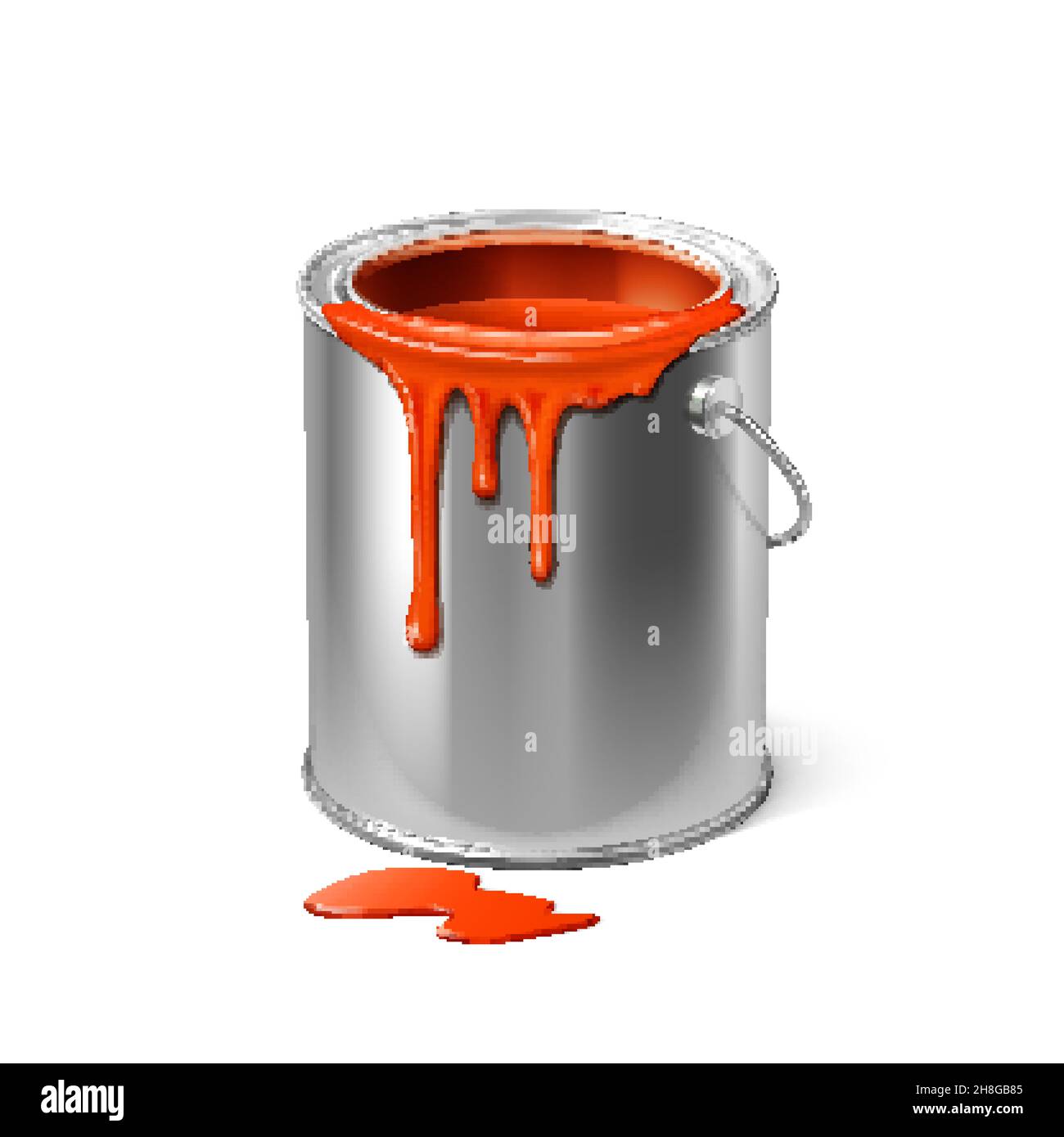 Paint Dripping Down From Bucket Package Vector Stock Vector Image & Art