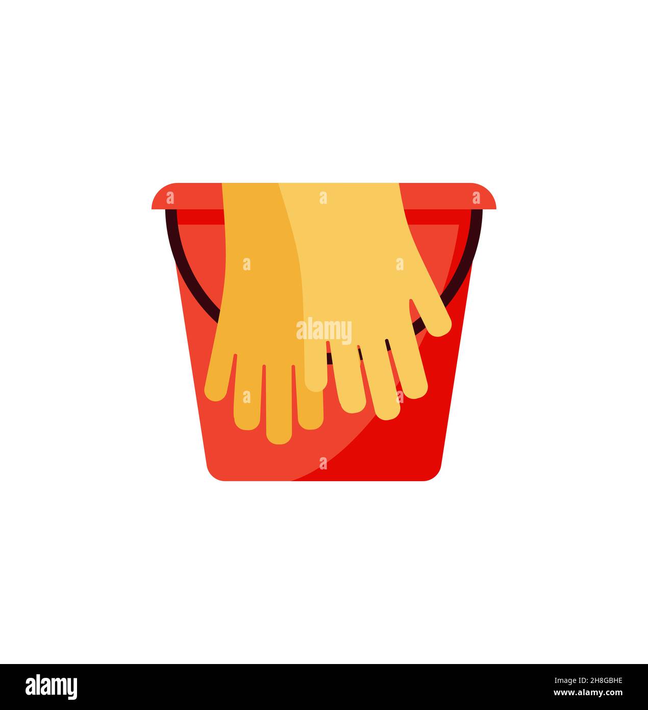 Assorted cleaning items set. Cleaning accessories flat style. Eps 10 Stock Vector