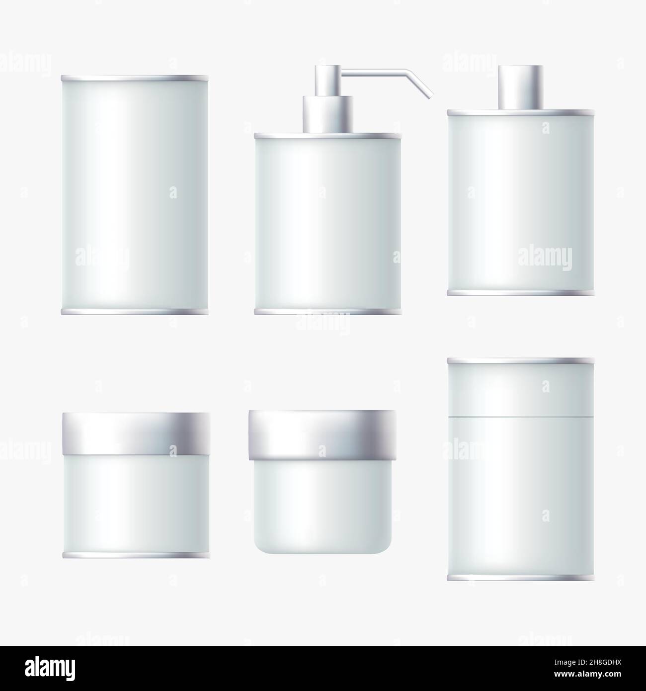 beauty realistic bottles in set on white Stock Vector Image & Art - Alamy