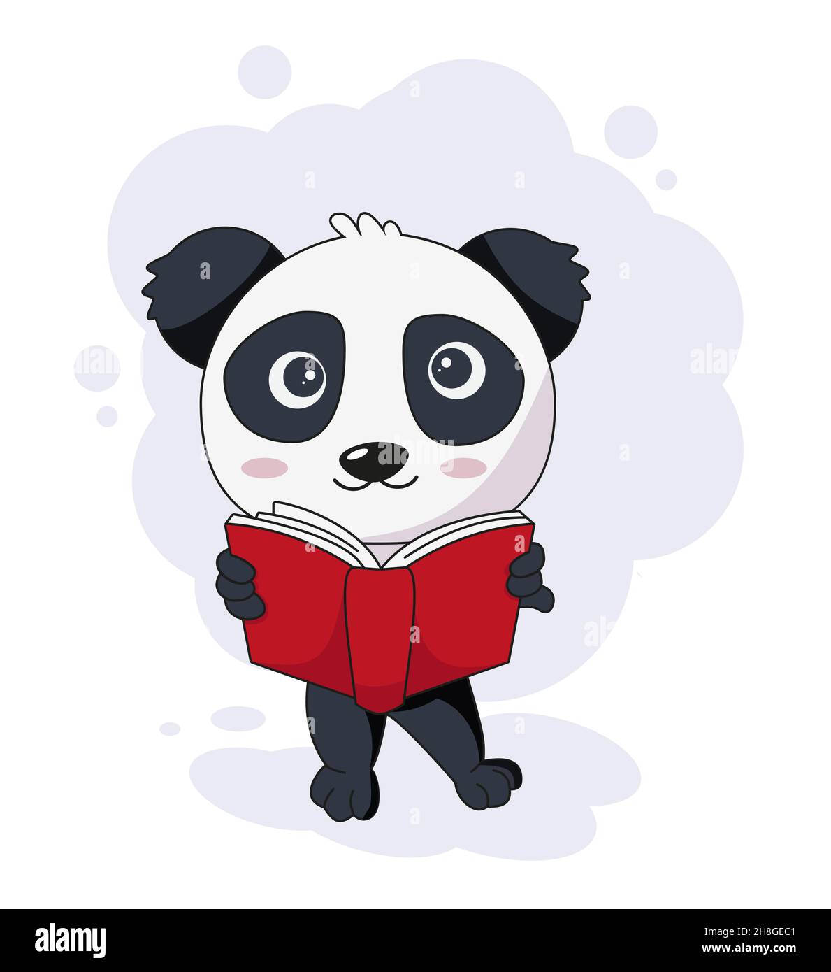 Cute Panda Bear Cartoon Holding Love You Label Stock Vector - Illustration  of bear, holding: 212400880