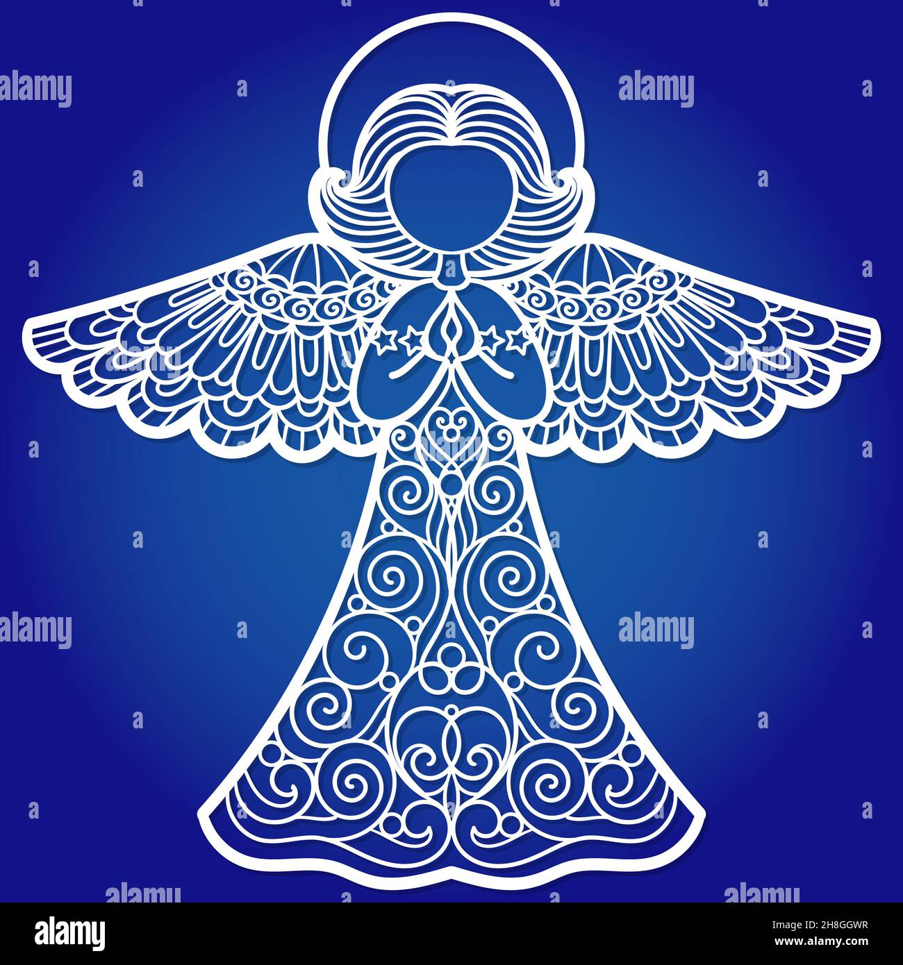 set of isolated paper angels for christmas decorations 3341677 Vector Art  at Vecteezy