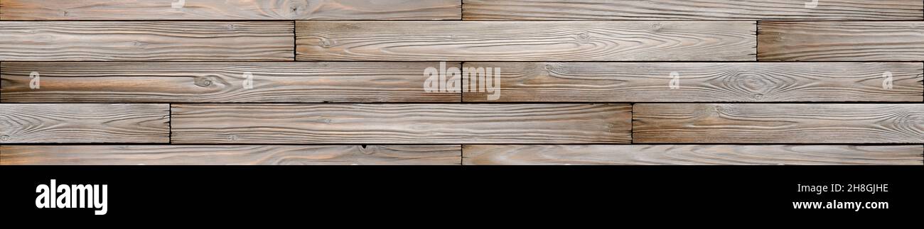 Authentic dark wooden planks texture seamless background Stock Photo