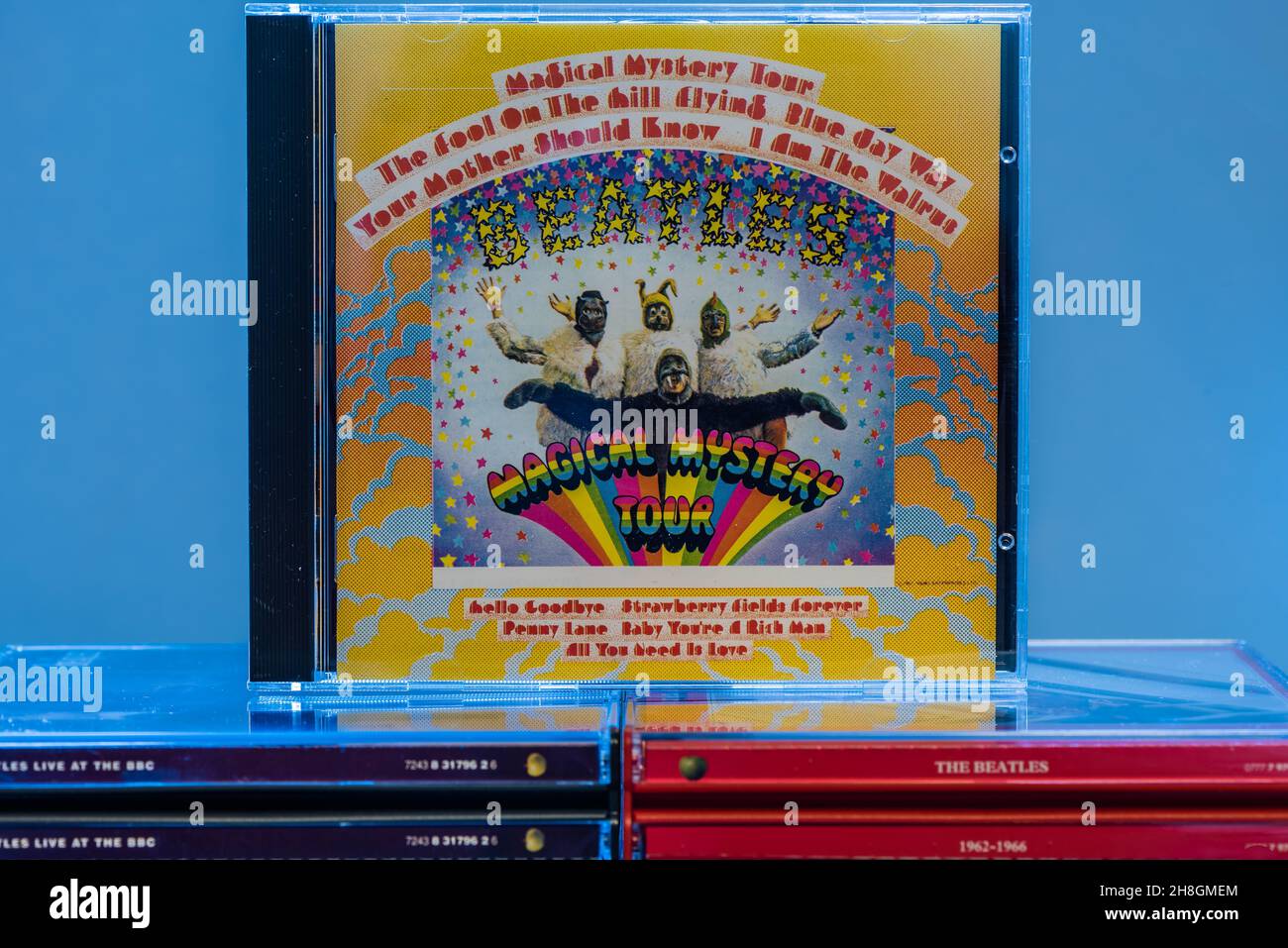 EMI CD  Disc - Magical Mystery Tour by the Beatles. Stock Photo