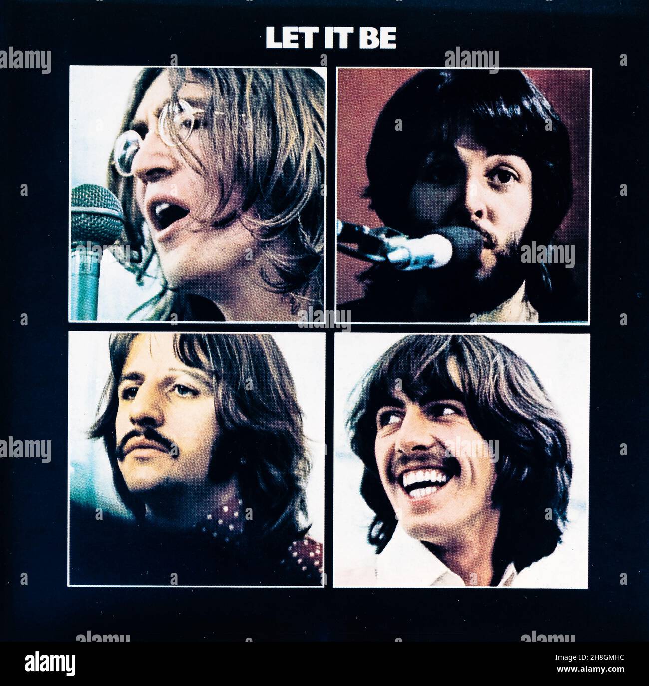 EMI CD  Disc Inlay - The Beatles - LET IT BE. Stock Photo