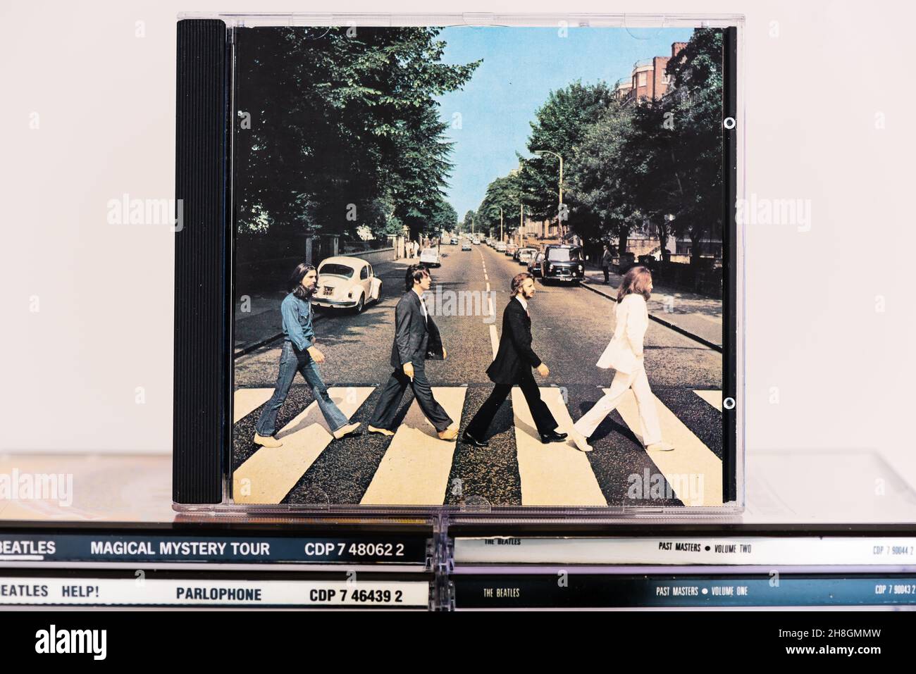 EMI CD  Disc - The Beatles - Abbey Road. Stock Photo