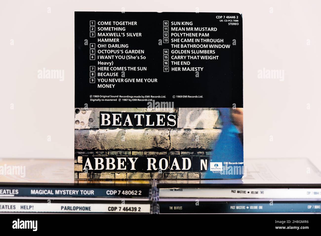 EMI CD  Inlay - The Beatles - Abbey Road. Stock Photo