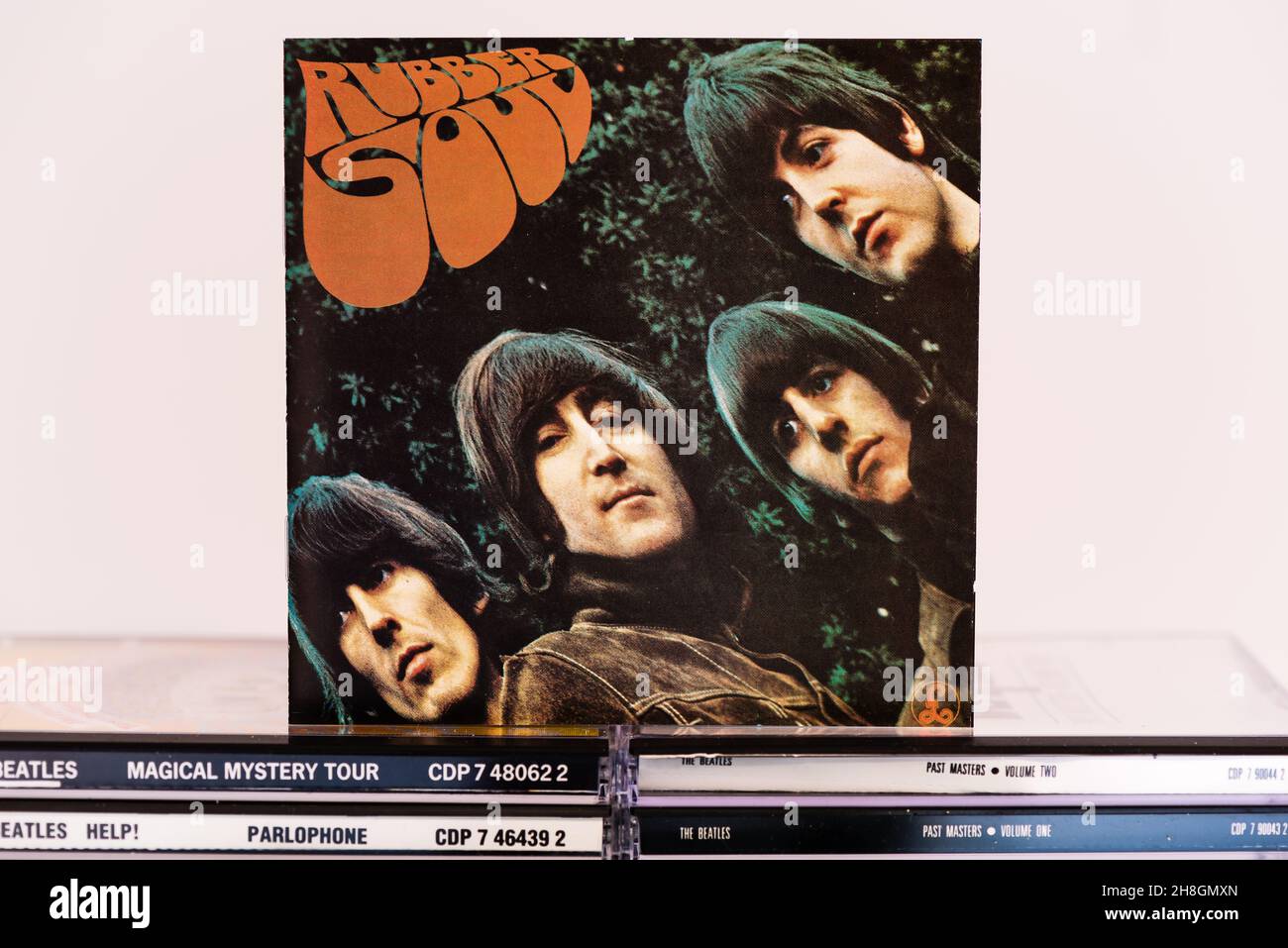 EMI CD  Inlay - The Beatles - Rubber Soul. Stock Photo