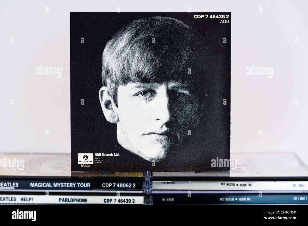 EMI CD  Inlay - With the Beatles. Stock Photo