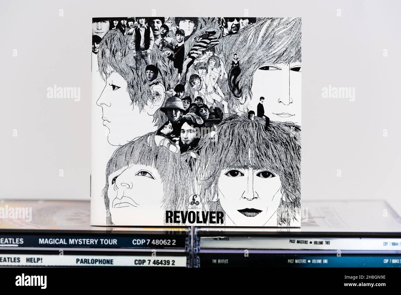 EMI CD  Inlay - The Beatles - Revolver. Stock Photo
