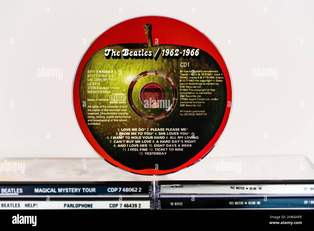 EMI CD  Disc - The Beatles / 1962-1966. Stock Photo