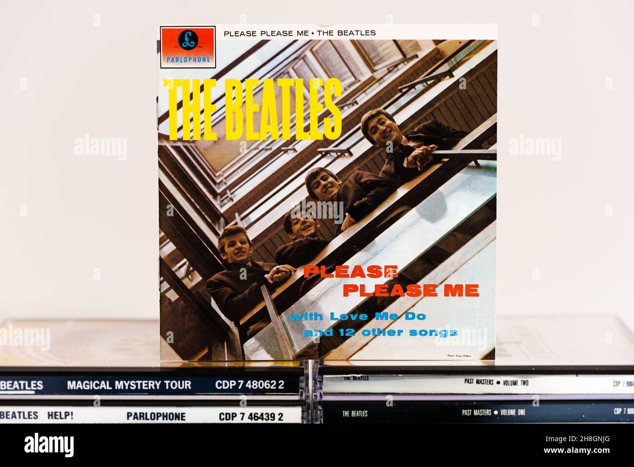 EMI CD  Inlay - The Beatles - Please Please Me. Stock Photo