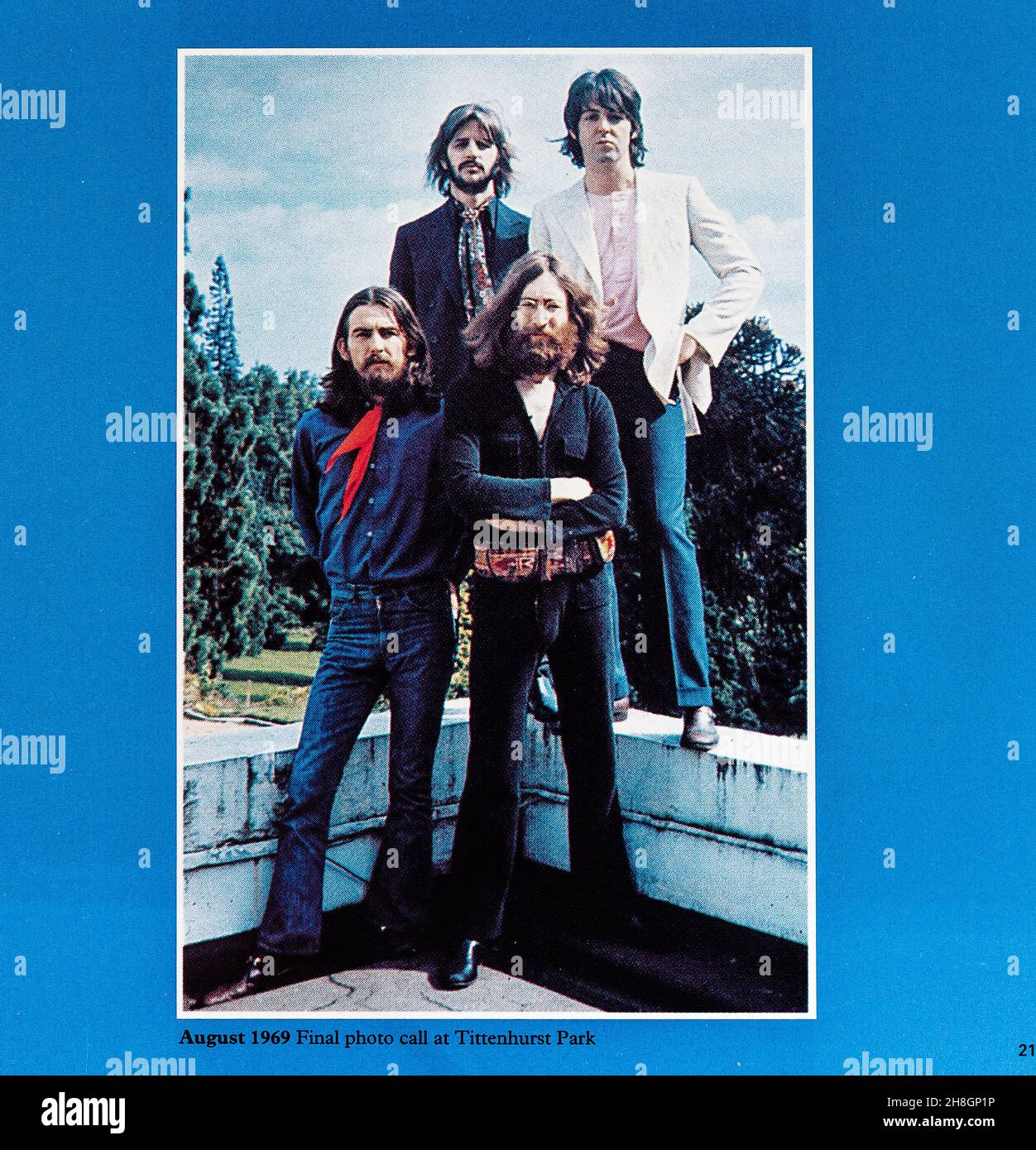 EMI Inlay - The Beatles / 1967-1970. Stock Photo