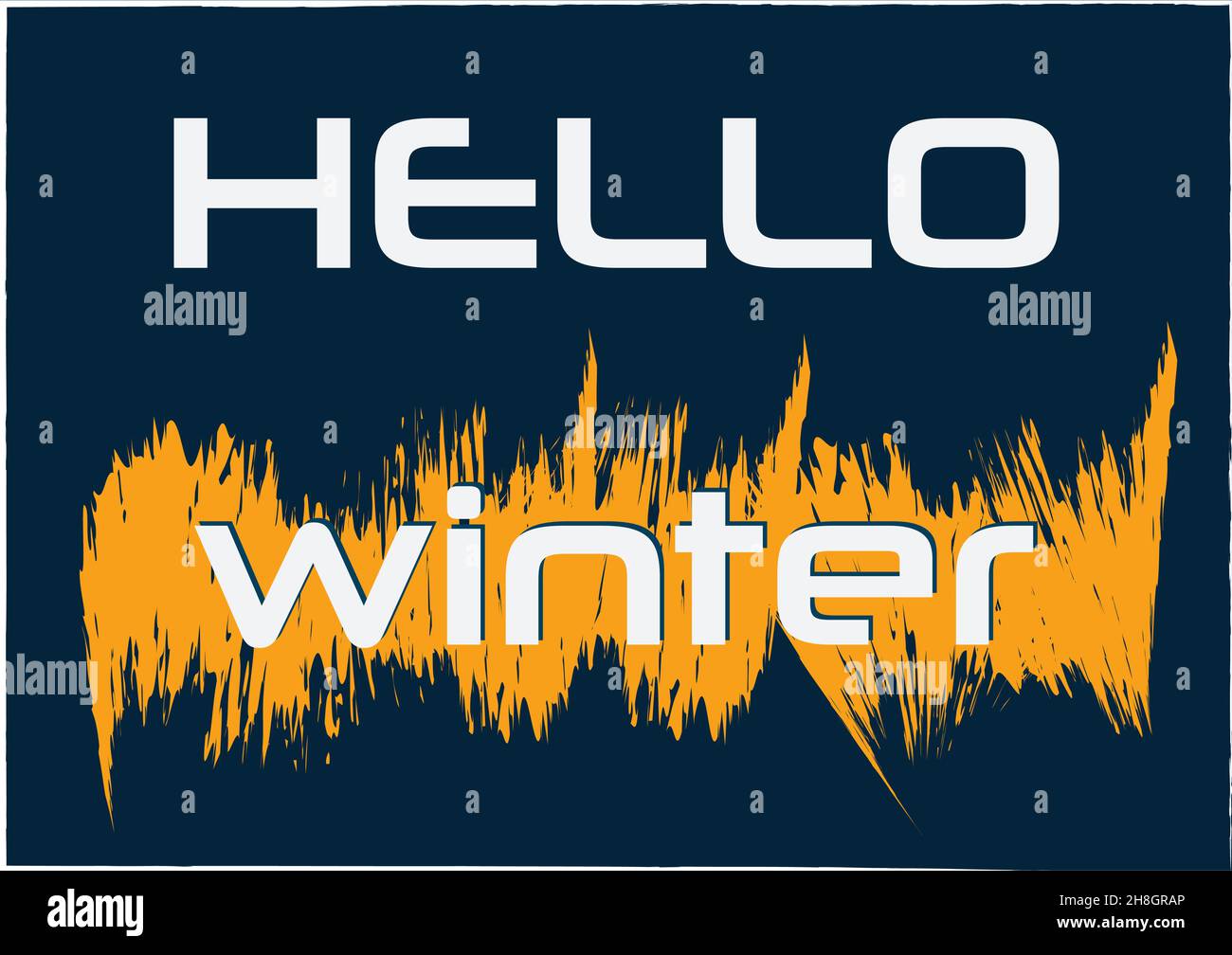 Hello winter Vector illustration Shirt poster for design Stock Vector ...