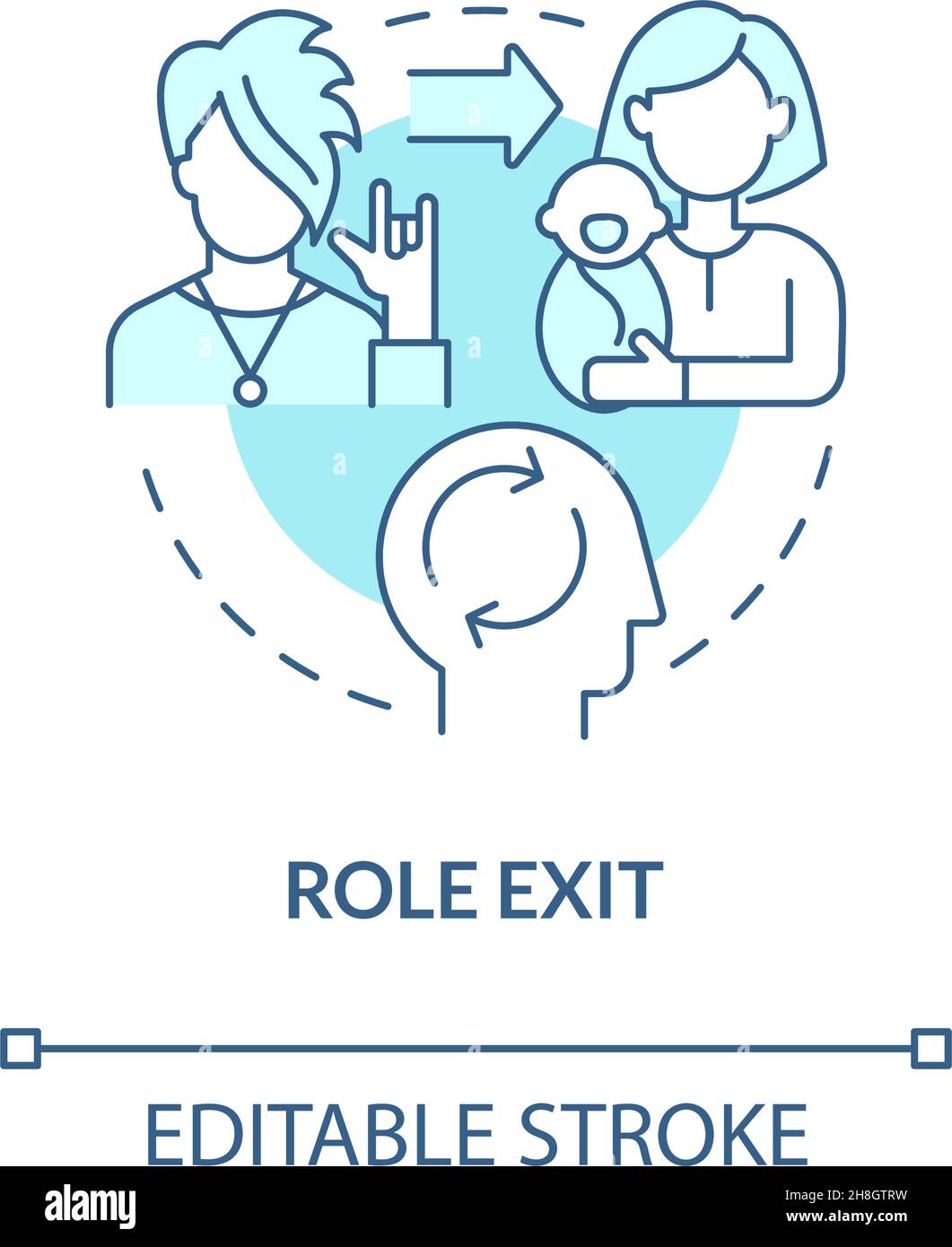 Role exit blue concept icon Stock Vector Image & Art Alamy