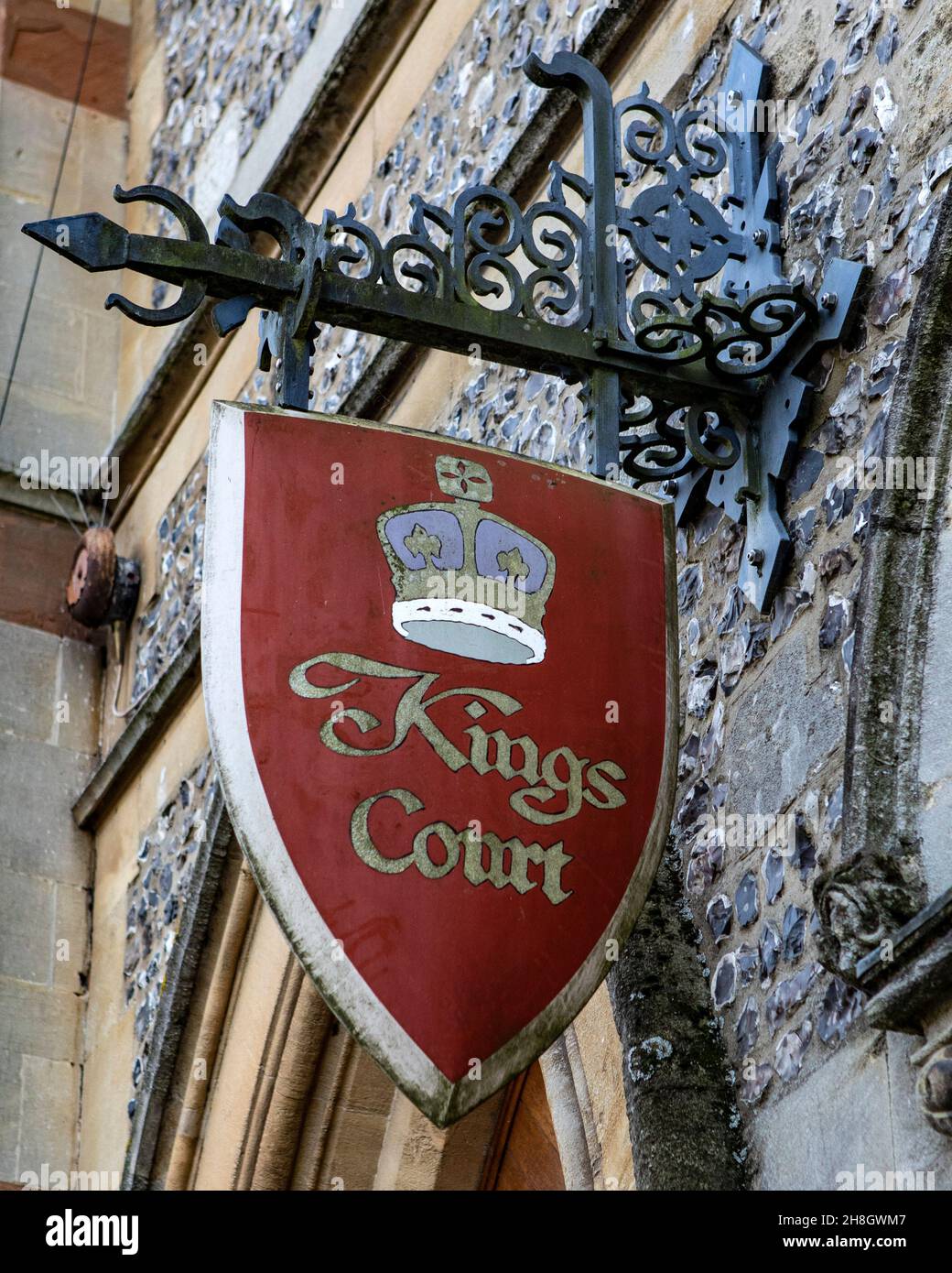 Winchester, UK November 27th 2021 The sign outside the exterior of