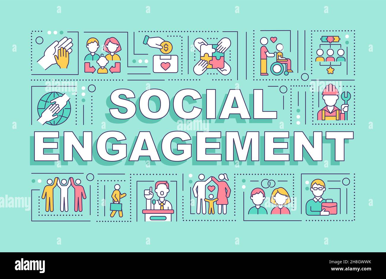 Engagement word cloud concept hi-res stock photography and images - Alamy