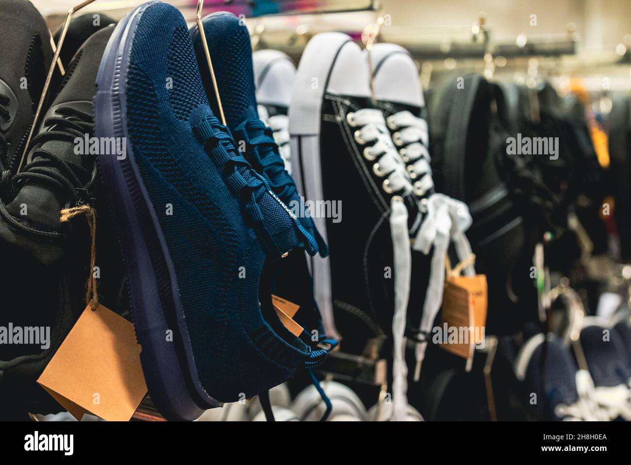 Collection of different sport shoes Stock Photo Alamy