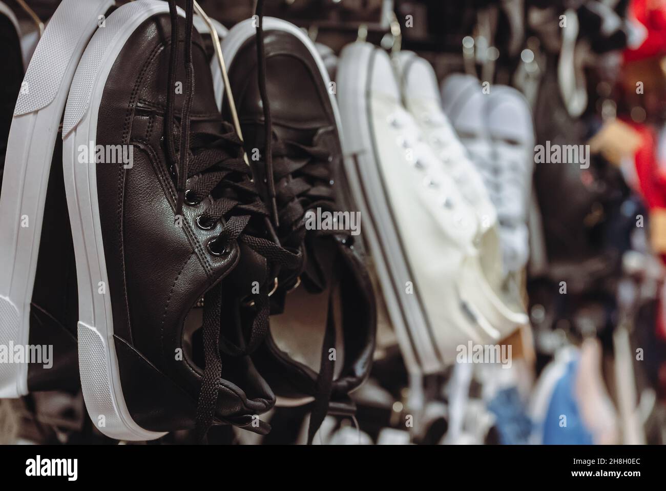 Collection of different sport shoes Stock Photo Alamy