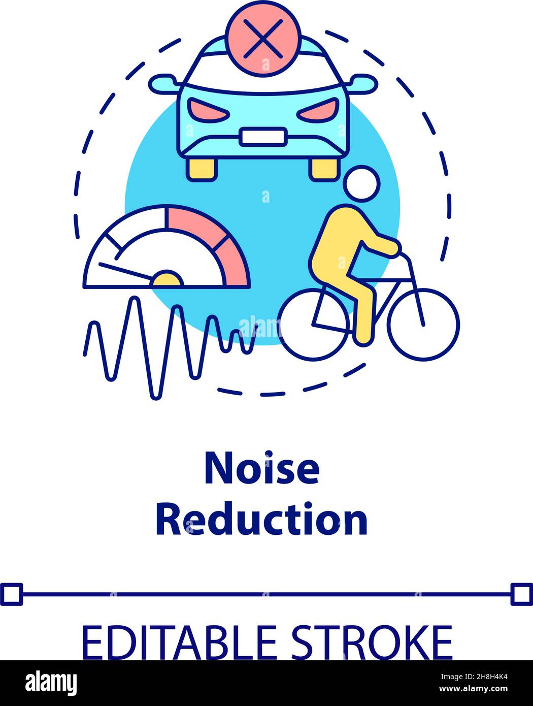 Noise reduction concept icon Stock Vector Image & Art Alamy