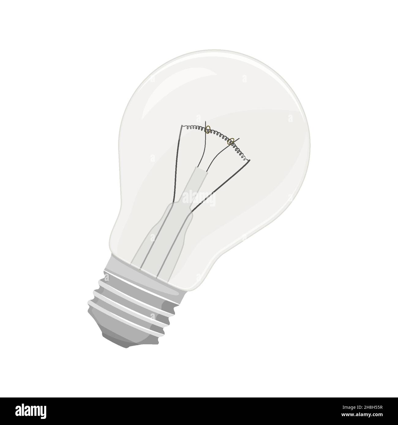 light bulb icon, isolated on white background, flat style. Bulb Vector ...